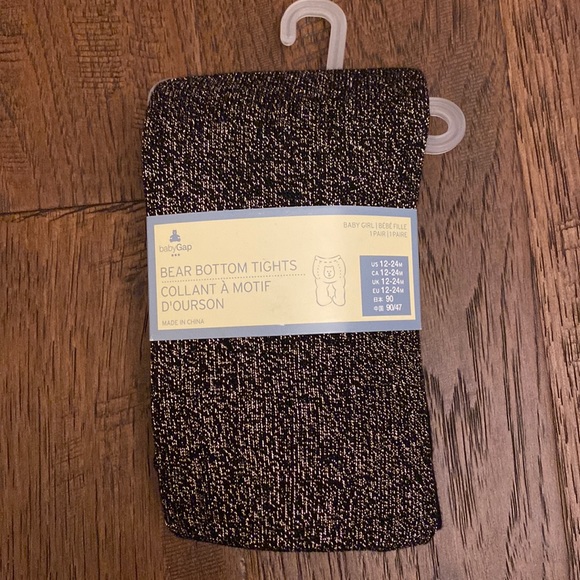 GAP Accessories Nwt Baby Gap Bear Bottom Sparkle Tights 224 Months